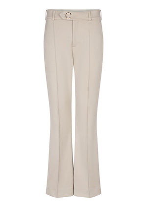 Wrinkle-Free Flared Stretchable Trousers | Beige