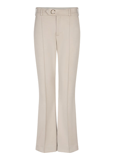 Wrinkle-Free Flared Stretchable Trousers | Beige