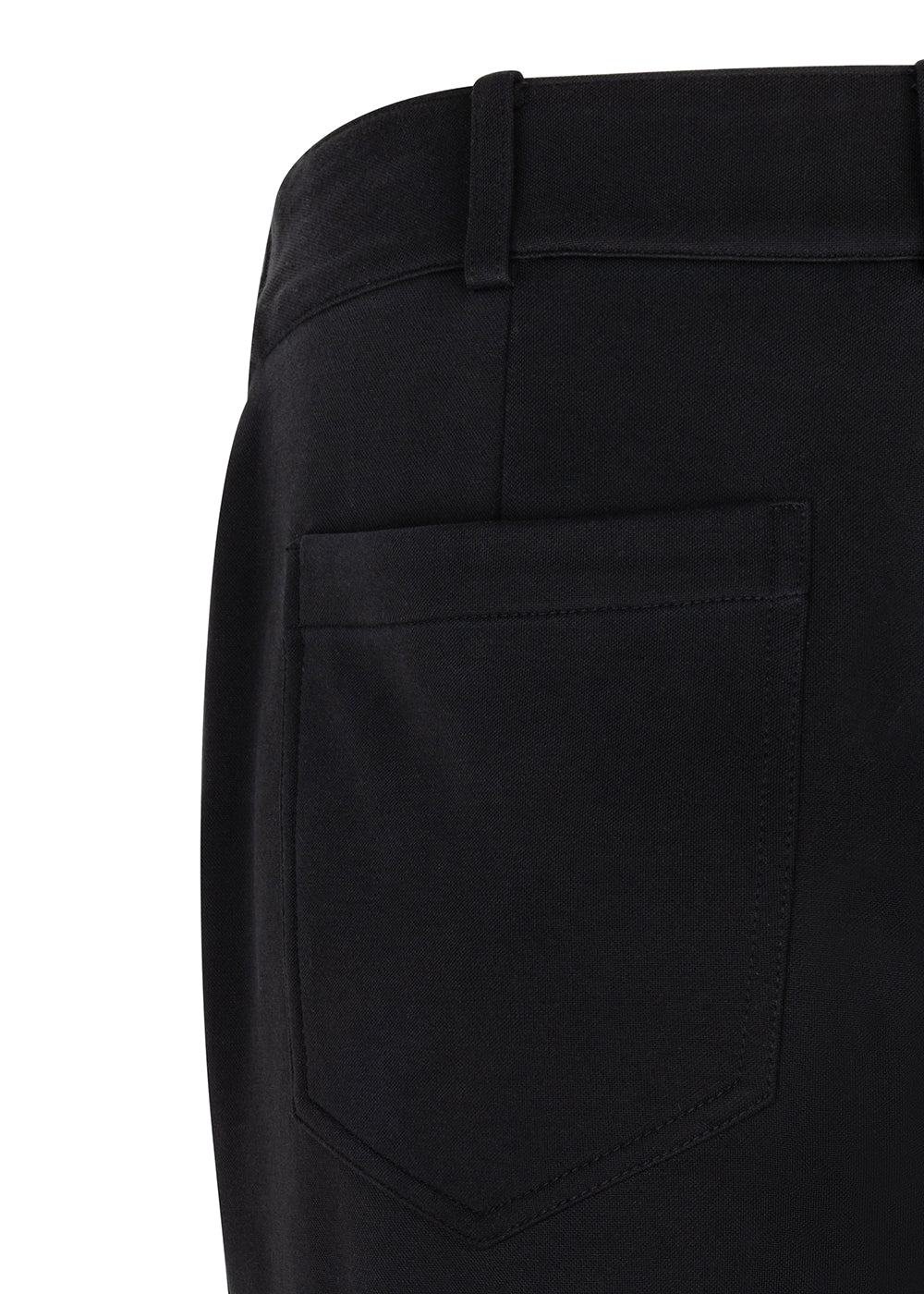Kreukvrije Flared Stretch Pantalon | Zwart
