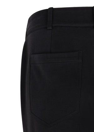 Kreukvrije Flared Stretch Pantalon | Zwart