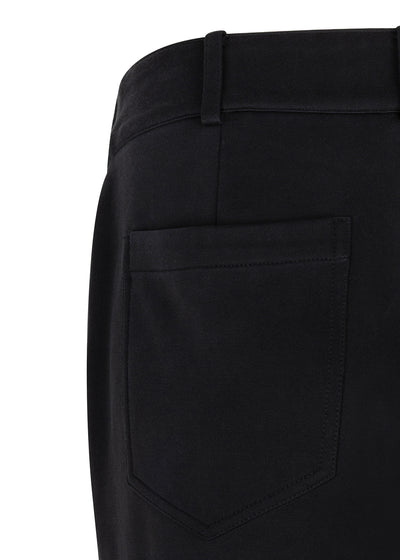 Kreukvrije Flared Stretch Pantalon | Zwart