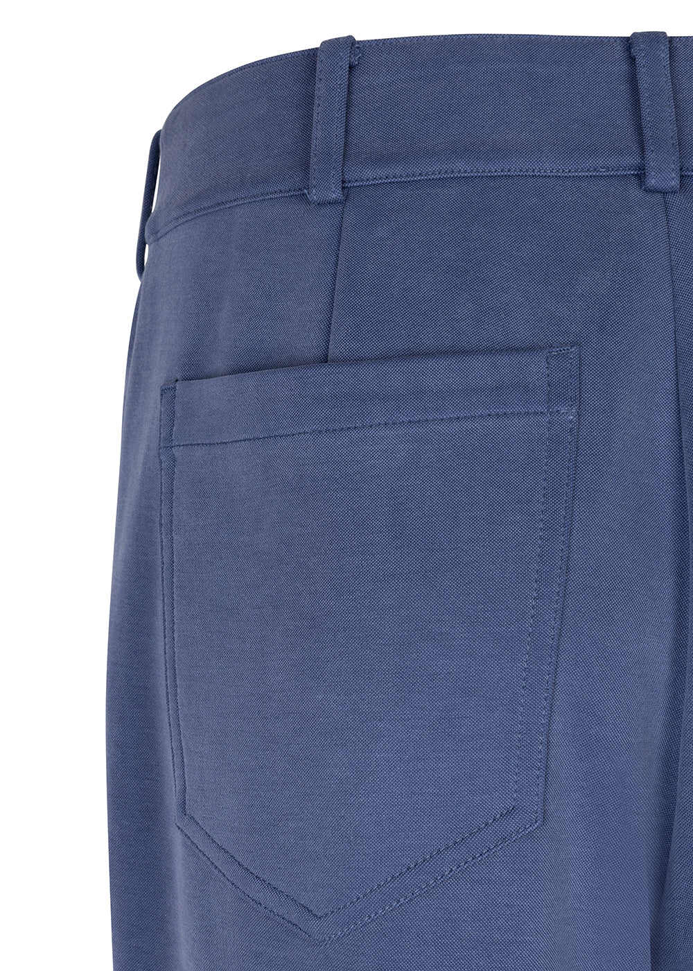 Wrinkle-Free Flared Stretchable Trousers | Mid-Blue