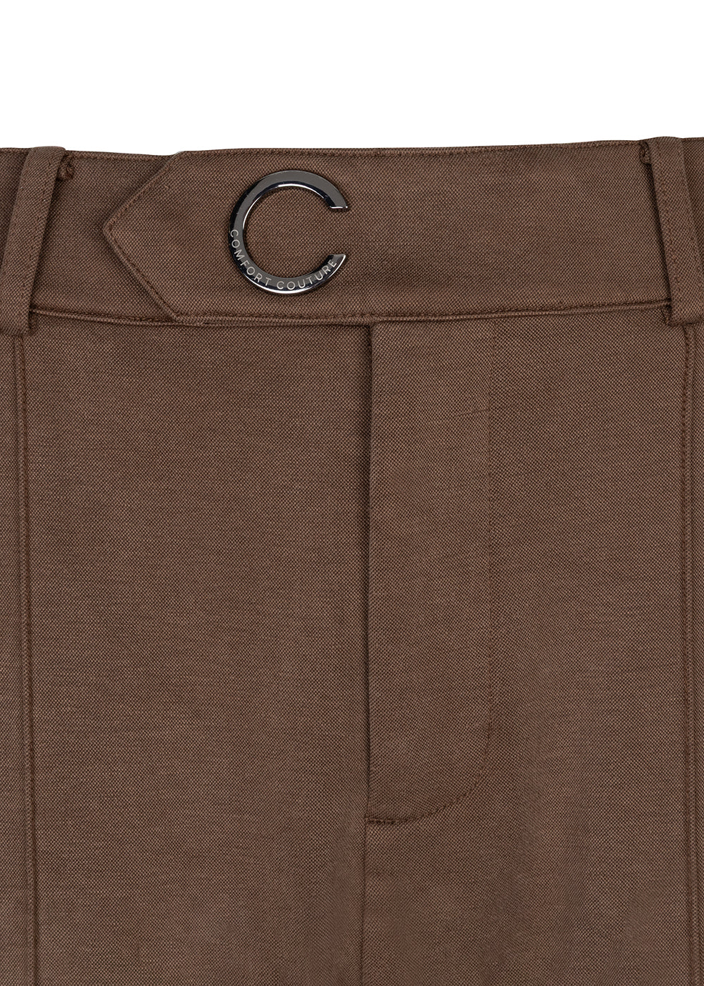 Wrinkle-Free Flared Stretchable Trousers | Brown