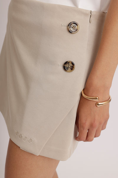 Bike-Friendly Skort | Beige