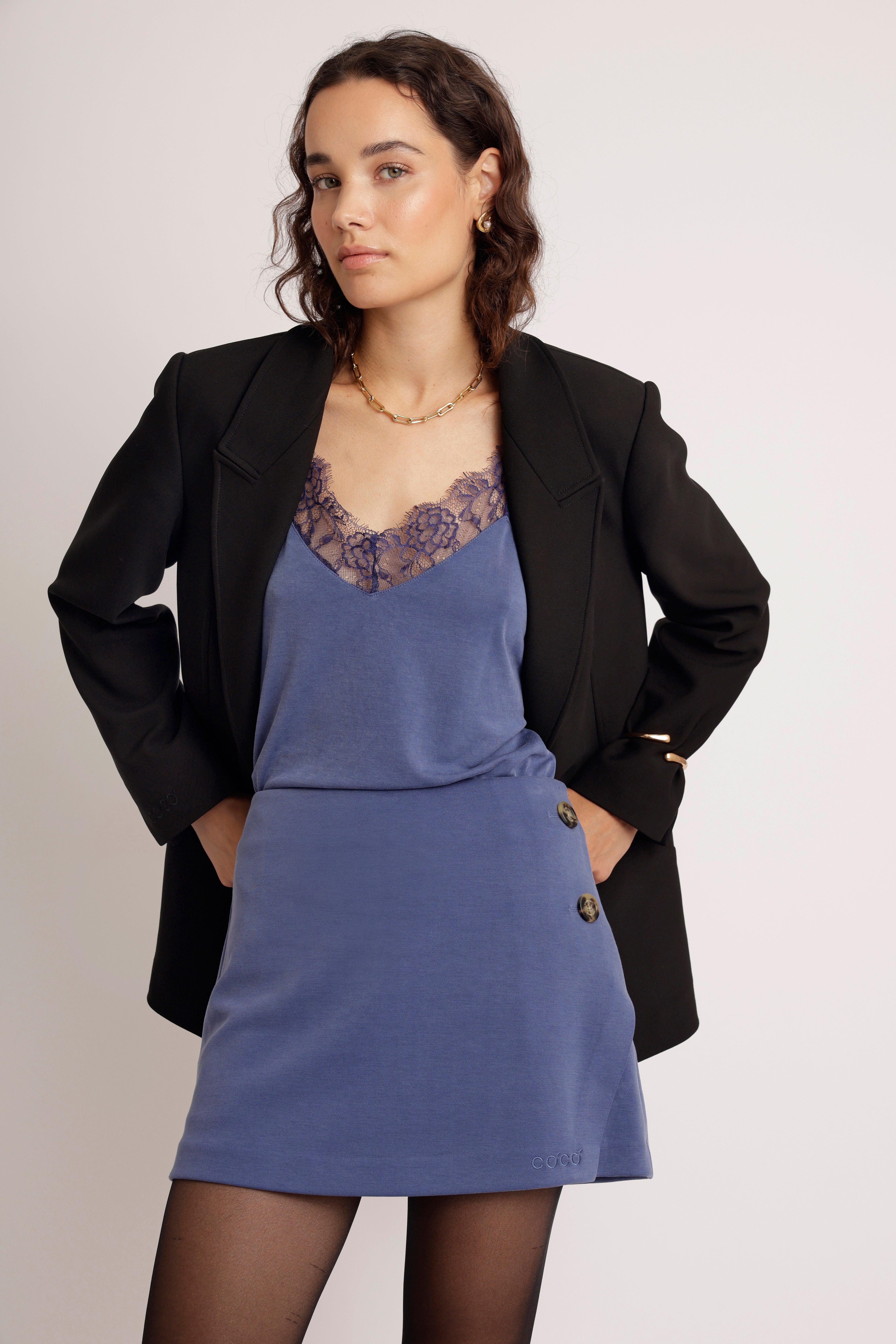 Bike-Friendly Skort | Mid-Blue