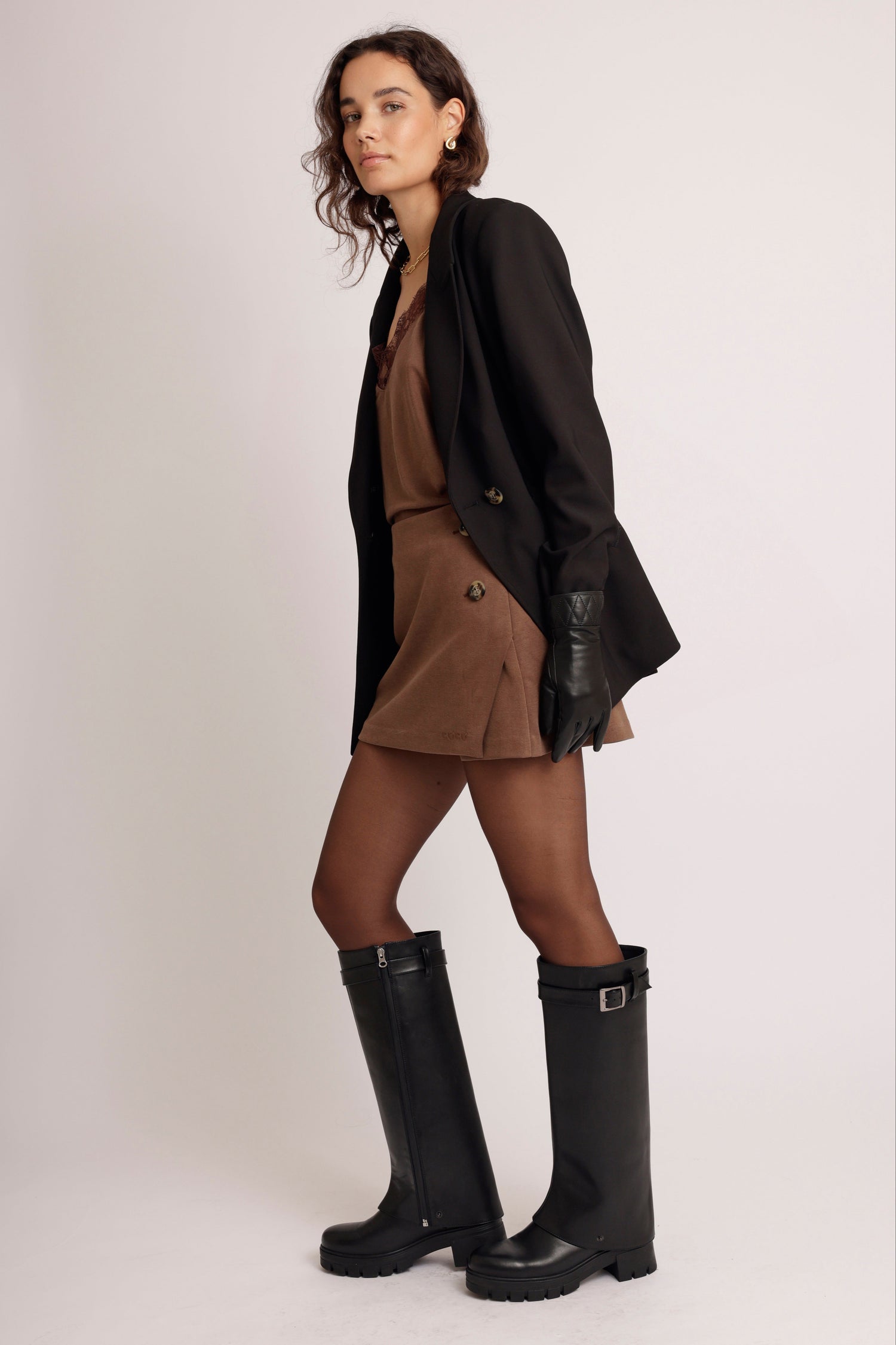 Bike-Friendly Skort | Brown