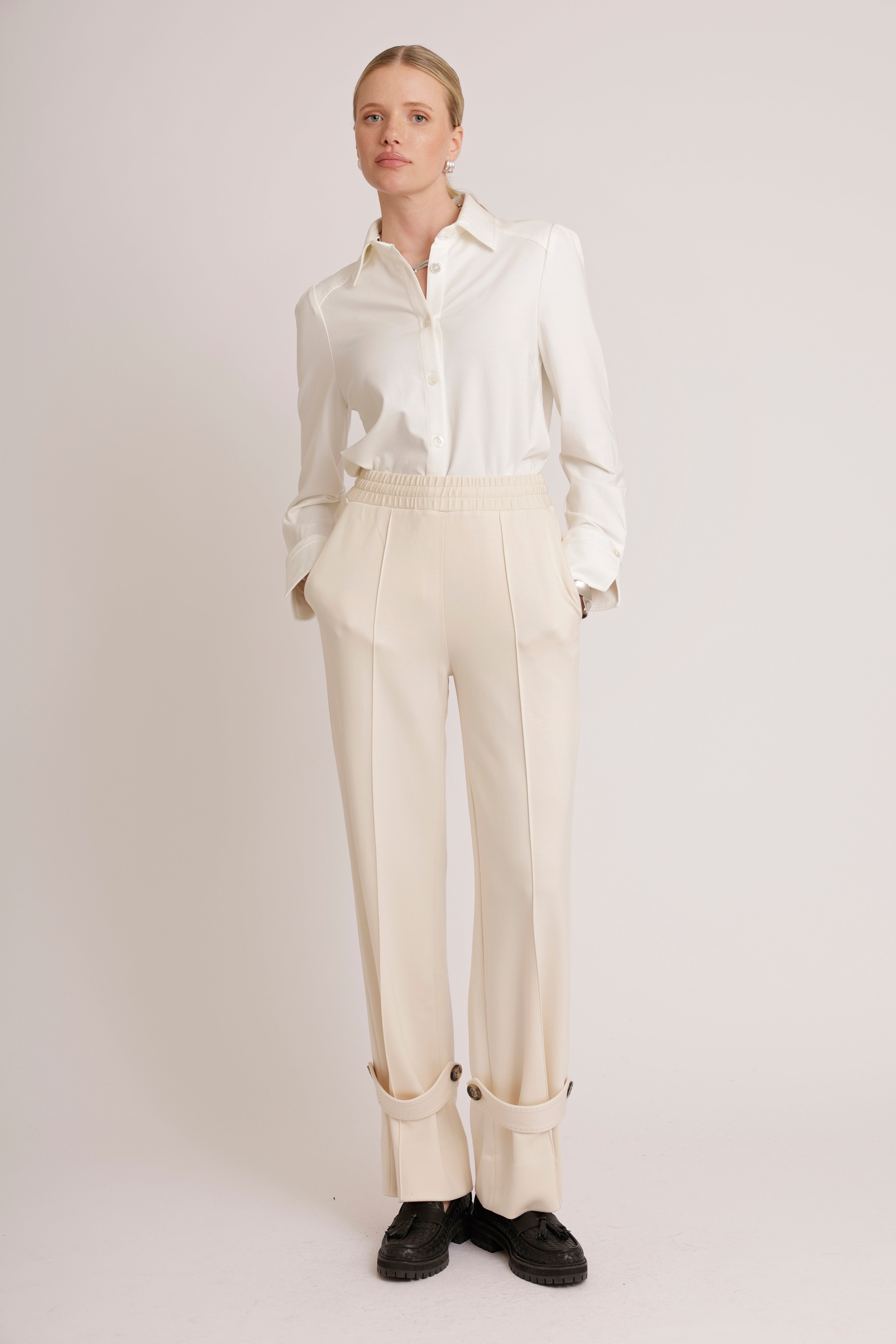 No-Iron Everyday Stretch Blouse | White