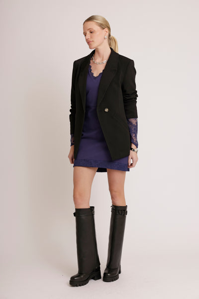 Jurk met Kant | Middenblauw