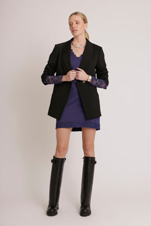 Jurk met Kant | Middenblauw
