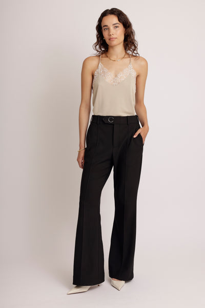 Zachte Top met Kant | Beige