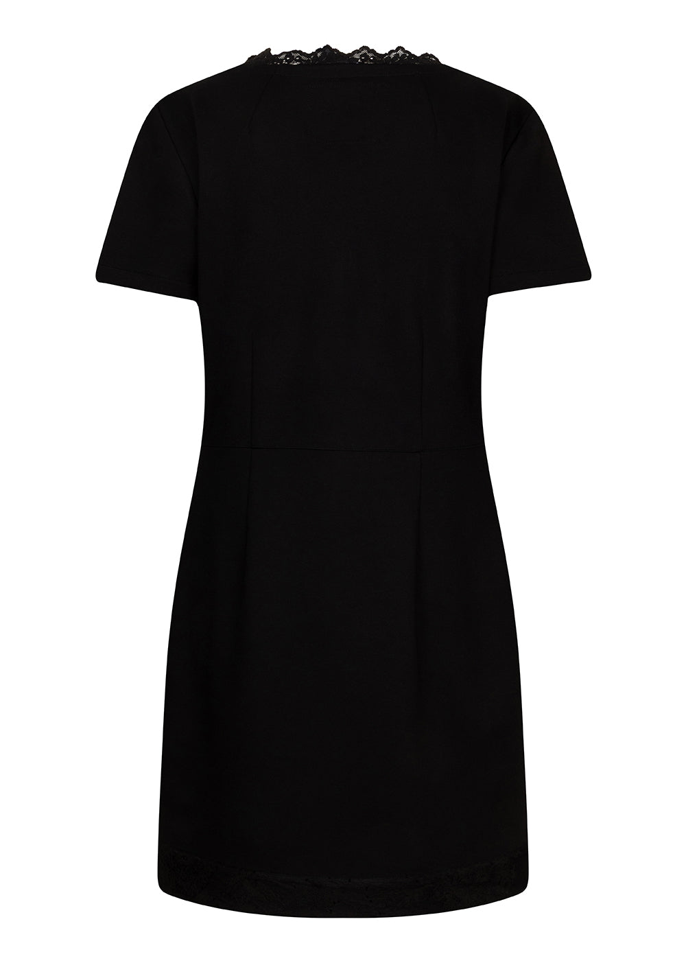 Lace-Trim Convertible Dress | Black