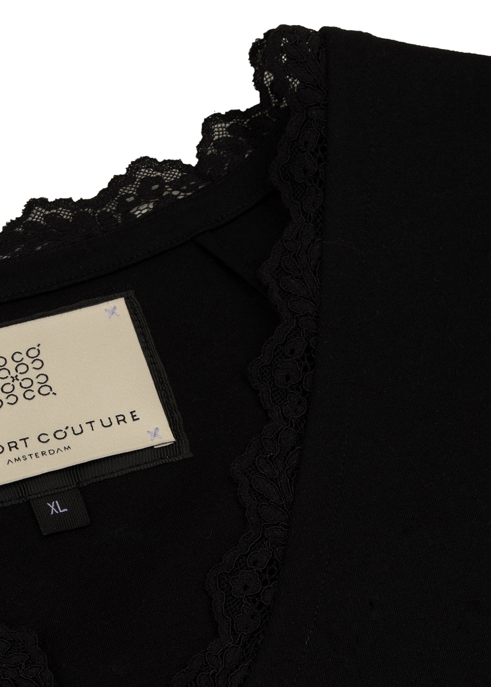 Lace-Trim Convertible Dress | Black