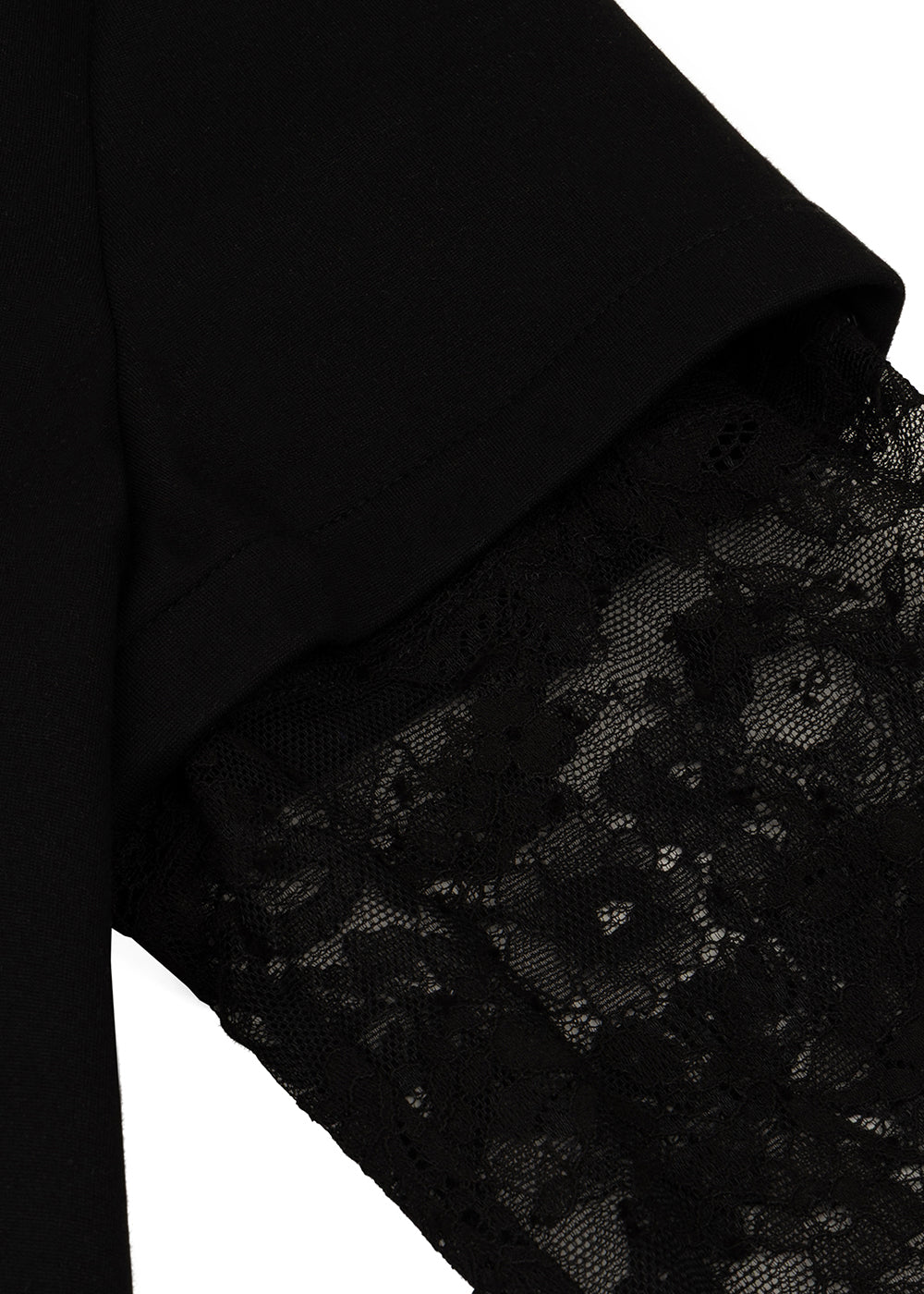 Lace-Trim Convertible Dress | Black