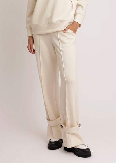 Zachte Stretch Jogger met Ceintuur | Crèmebeige