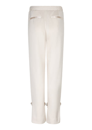 Zachte Stretch Jogger met Ceintuur | Crèmebeige