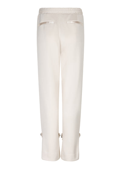 Zachte Stretch Jogger met Ceintuur | Crèmebeige