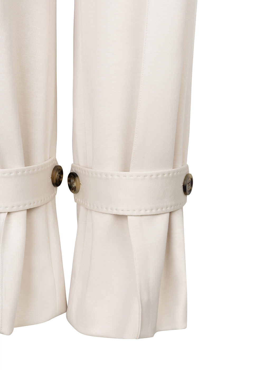 Zachte Stretch Jogger met Ceintuur | Crèmebeige
