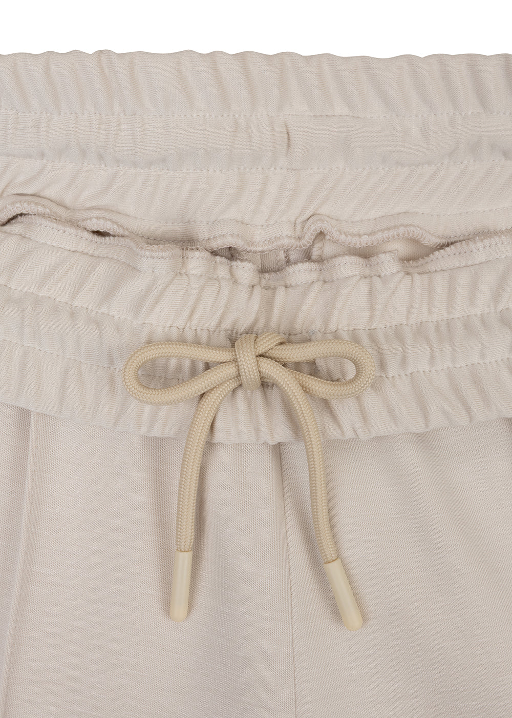 Zachte Stretch Jogger met Ceintuur | Crèmebeige