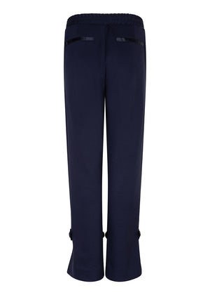 Soft-Stretch Belted Jogger | Navy