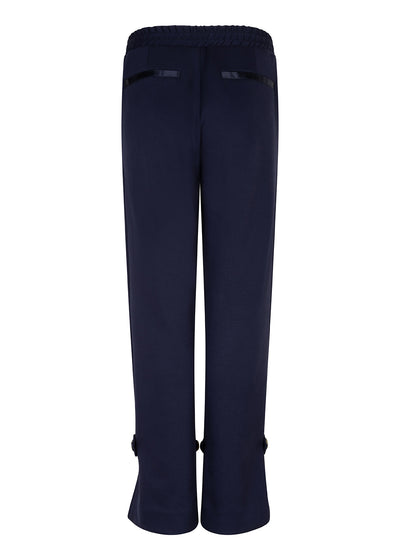 Soft-Stretch Belted Jogger | Navy
