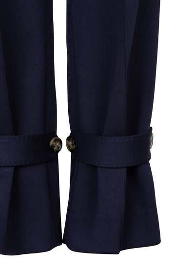 Soft-Stretch Belted Jogger | Navy