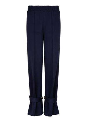 Soft-Stretch Belted Jogger | Navy