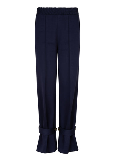 Soft-Stretch Belted Jogger | Navy