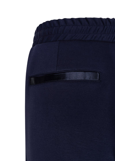 Soft-Stretch Belted Jogger | Navy