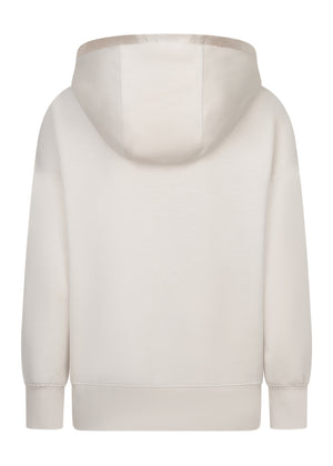 Removable-Hood Logo Sweat | Creamy Beige