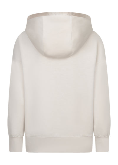 Removable-Hood Logo Sweat | Creamy Beige
