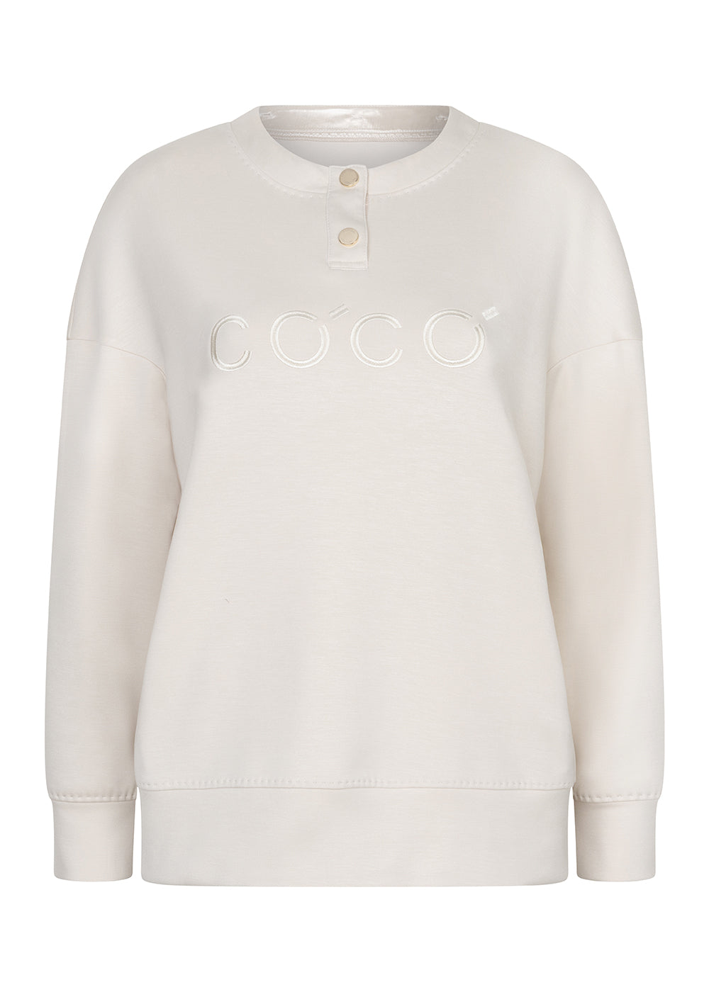 Removable-Hood Logo Sweat | Creamy Beige