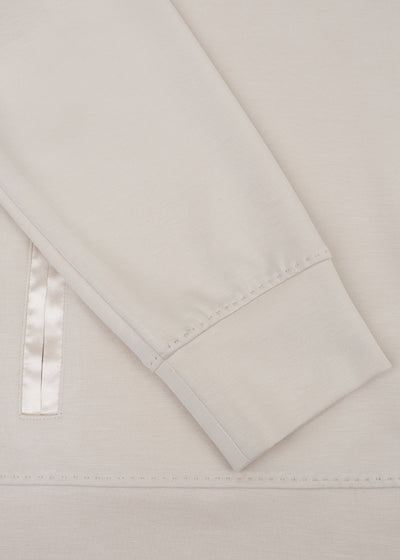 Removable-Hood Logo Sweat | Creamy Beige