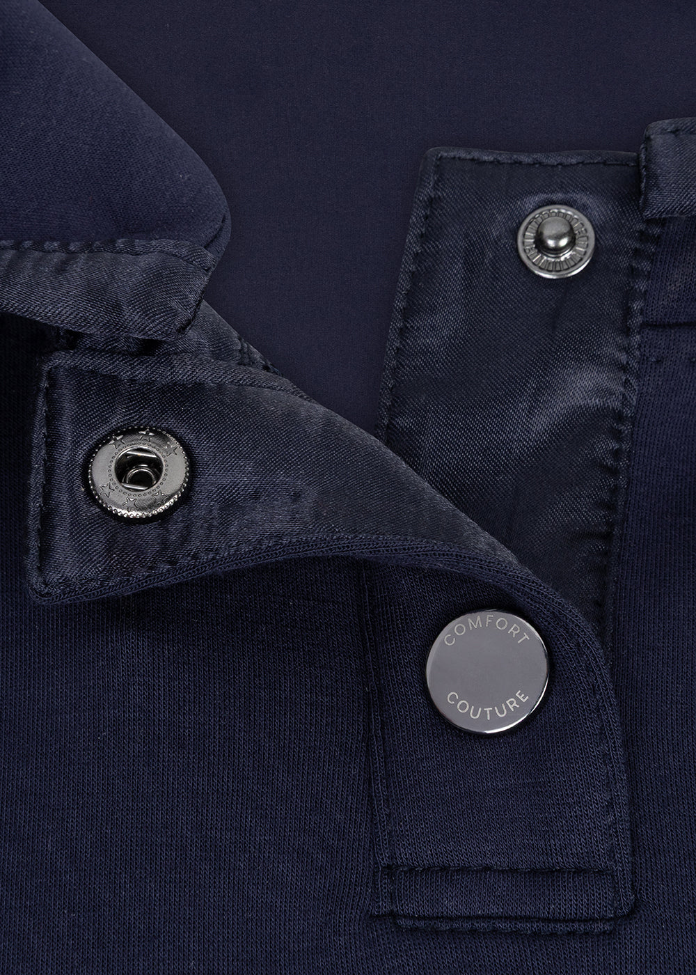 Removable-Hood Logo Sweat | Navy