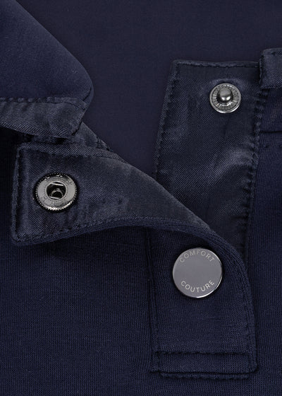 Removable-Hood Logo Sweat | Navy