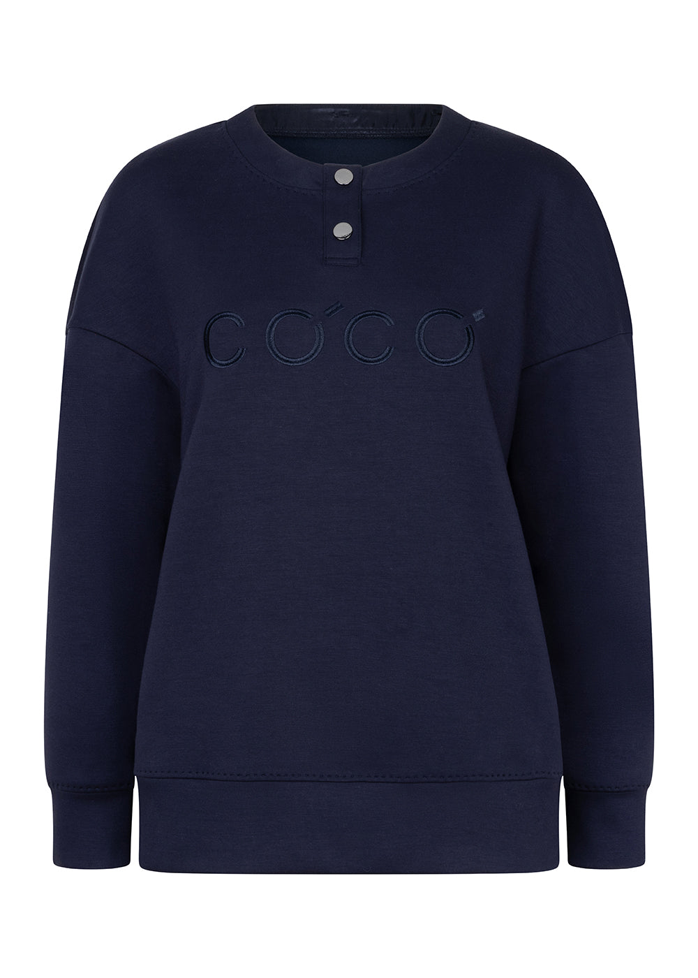 Removable-Hood Logo Sweat | Navy