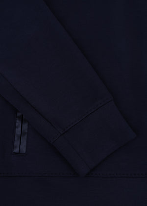 Removable-Hood Logo Sweat | Navy