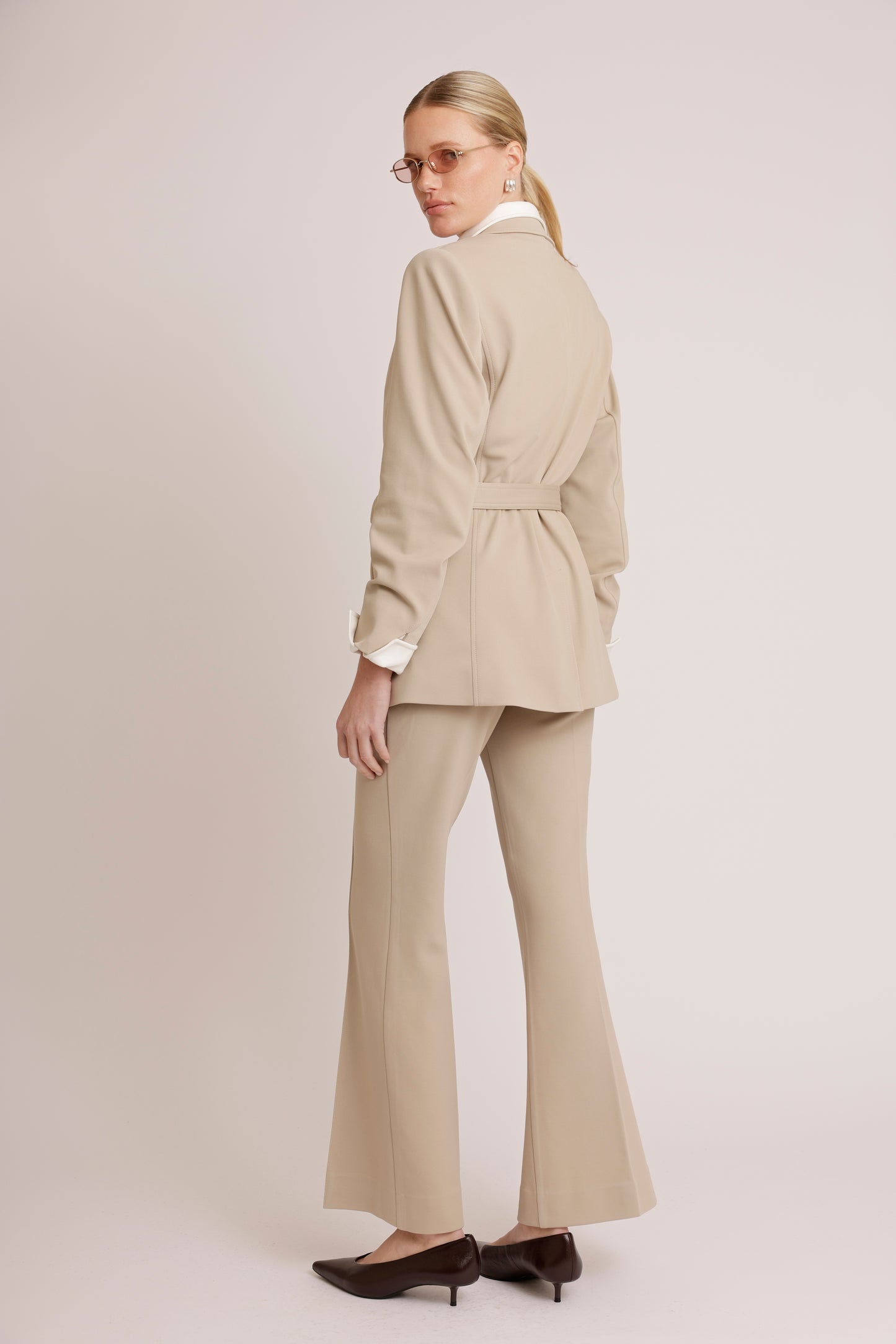 Wrinkle-Free Stretch Blazer | Beige