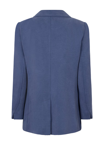 Wrinkle-Free Stretch Blazer | Mid-Blue