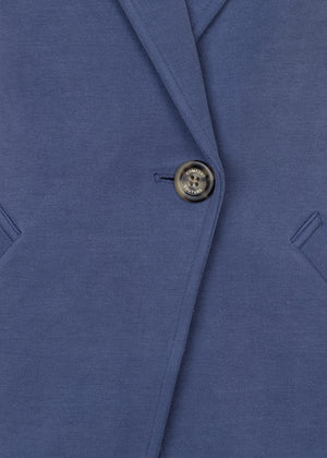Wrinkle-Free Stretch Blazer | Mid-Blue