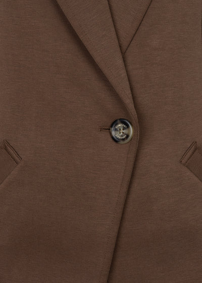 Wrinkle-Free Stretch Blazer | Brown