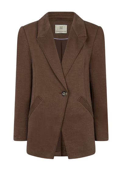Wrinkle-Free Stretch Blazer | Brown