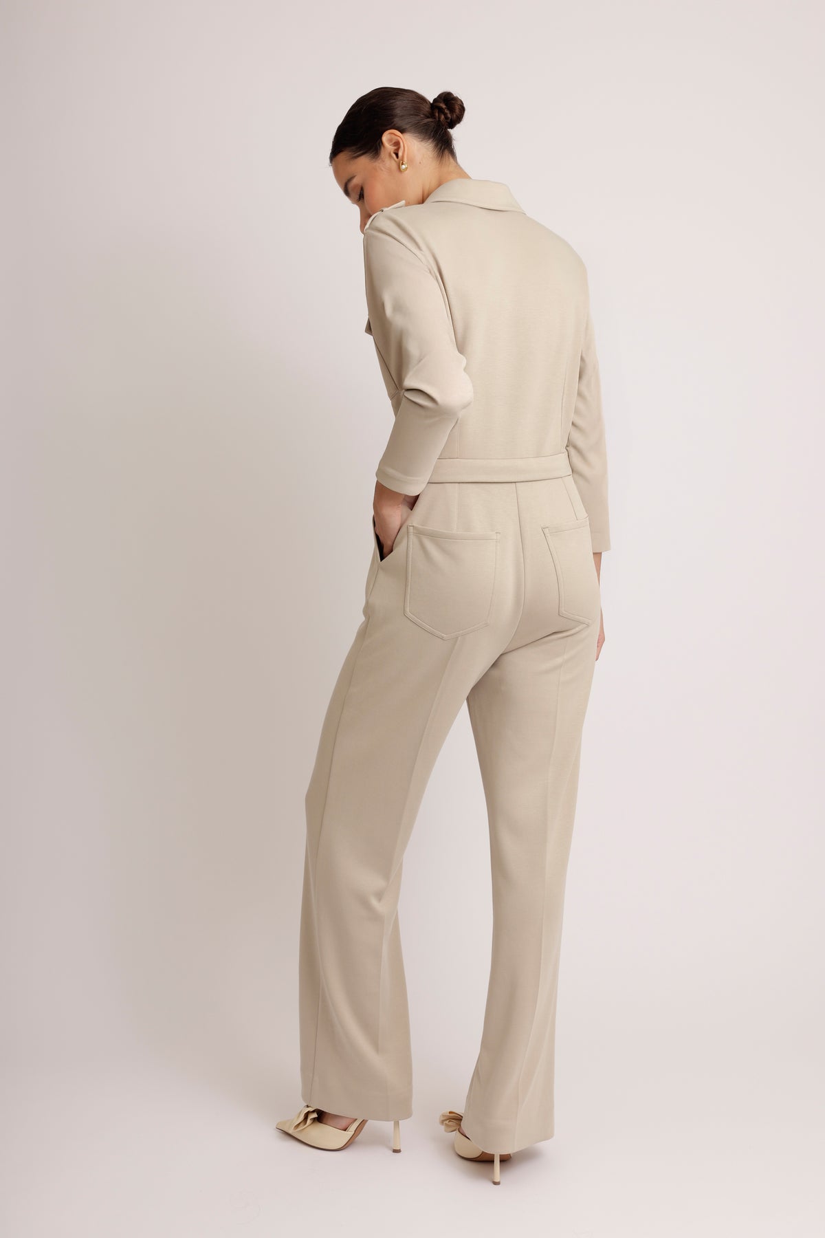 3-in-1 Zip-Off Jumpsuit | Beige