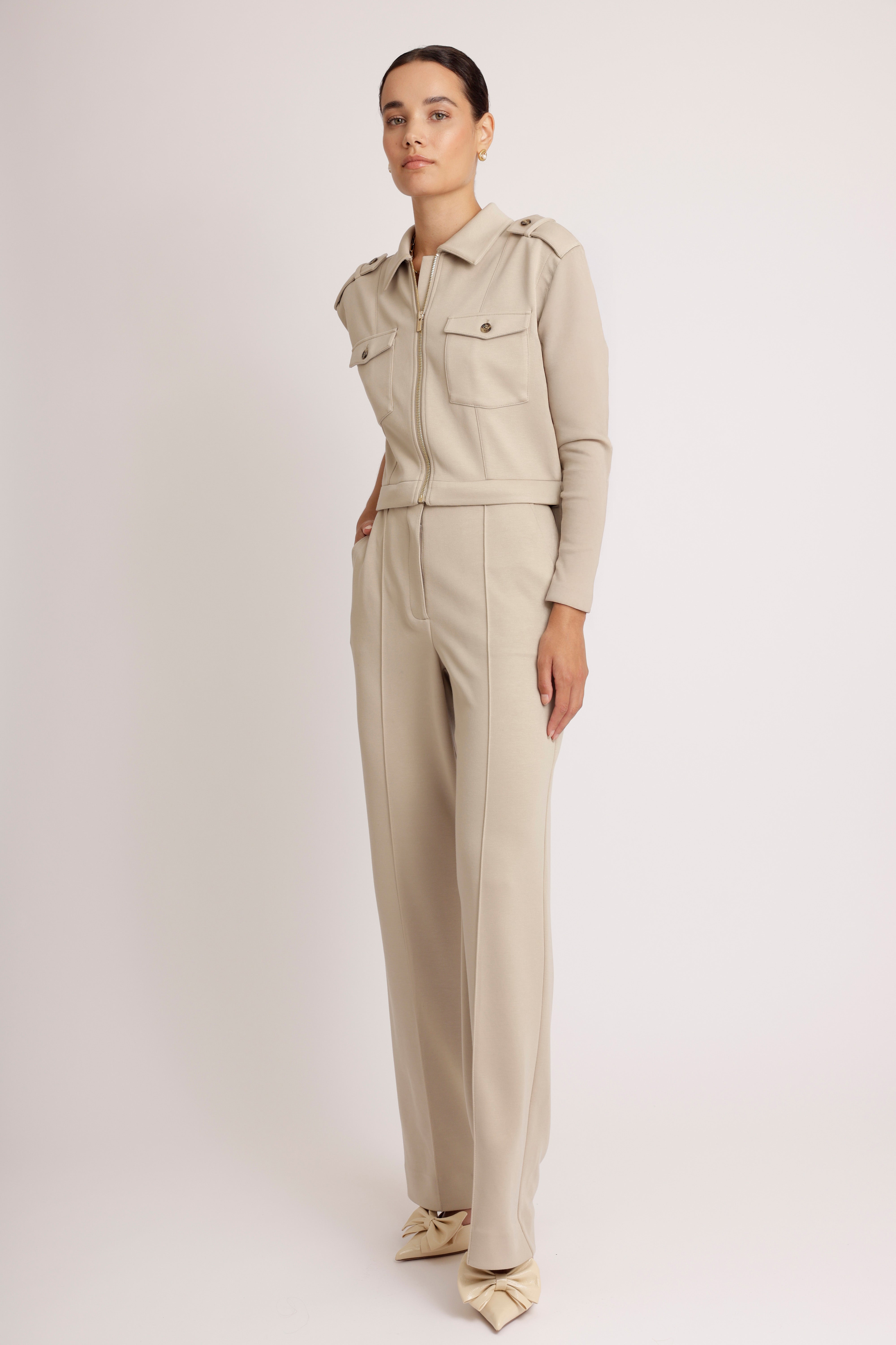 3-in-1 Zip-Off Jumpsuit | Beige