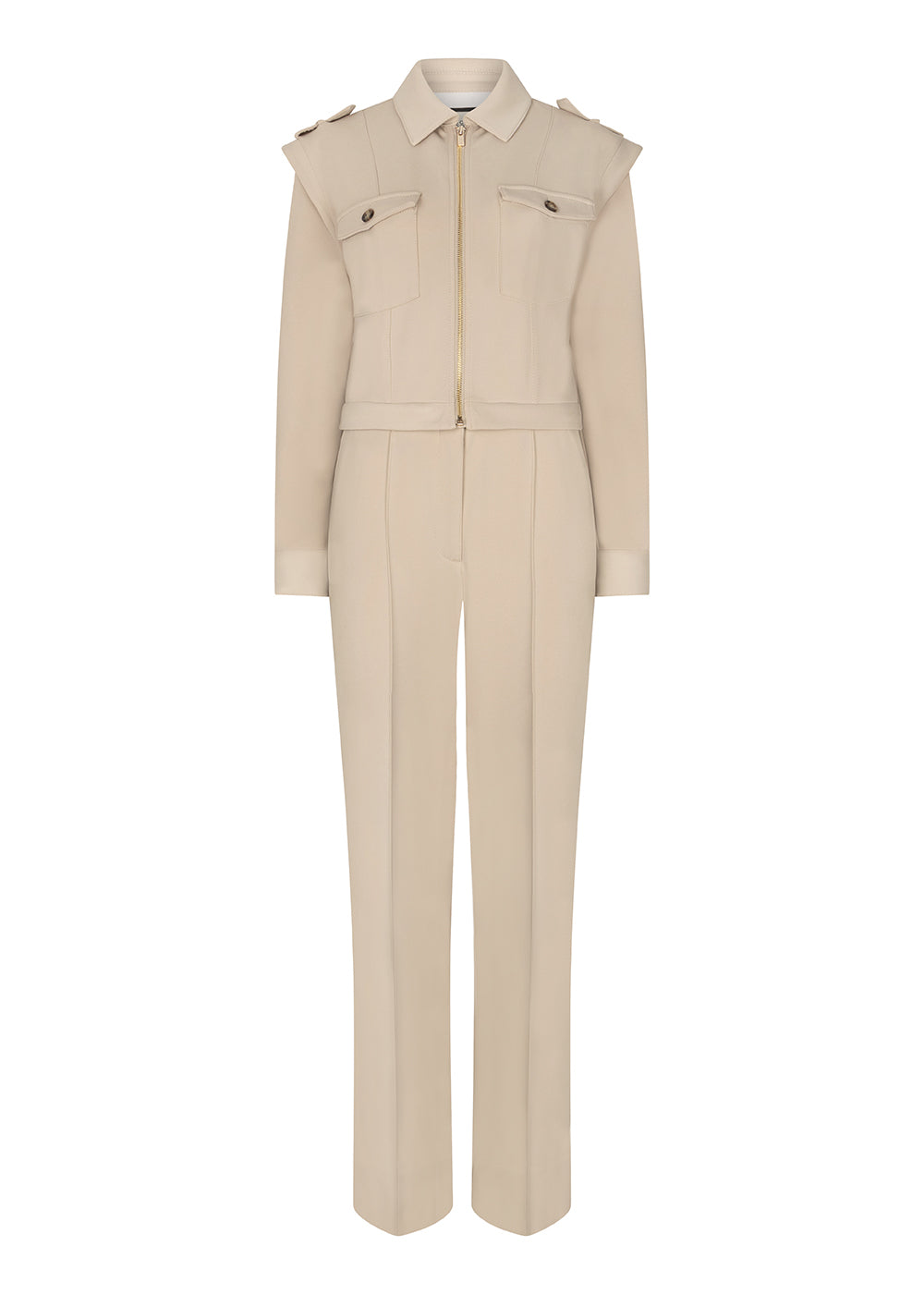 3-in-1 Zip-Off Jumpsuit | Beige
