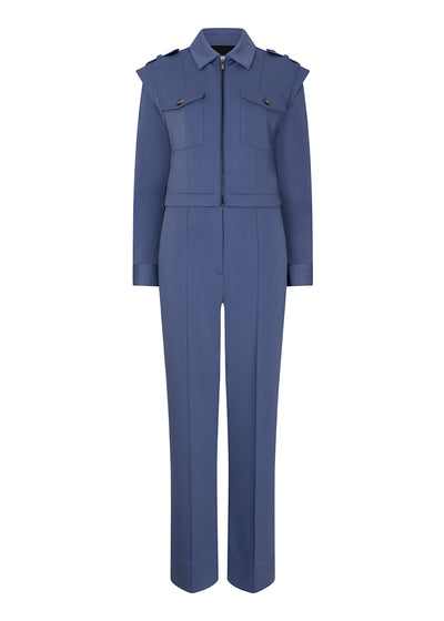 3-in-1 Zip-Off Jumpsuit | Mid-Blue