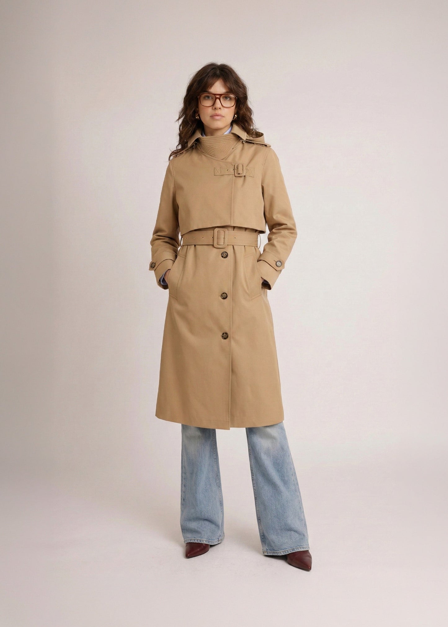 3-in-1 Trench Dress - Soft Brown