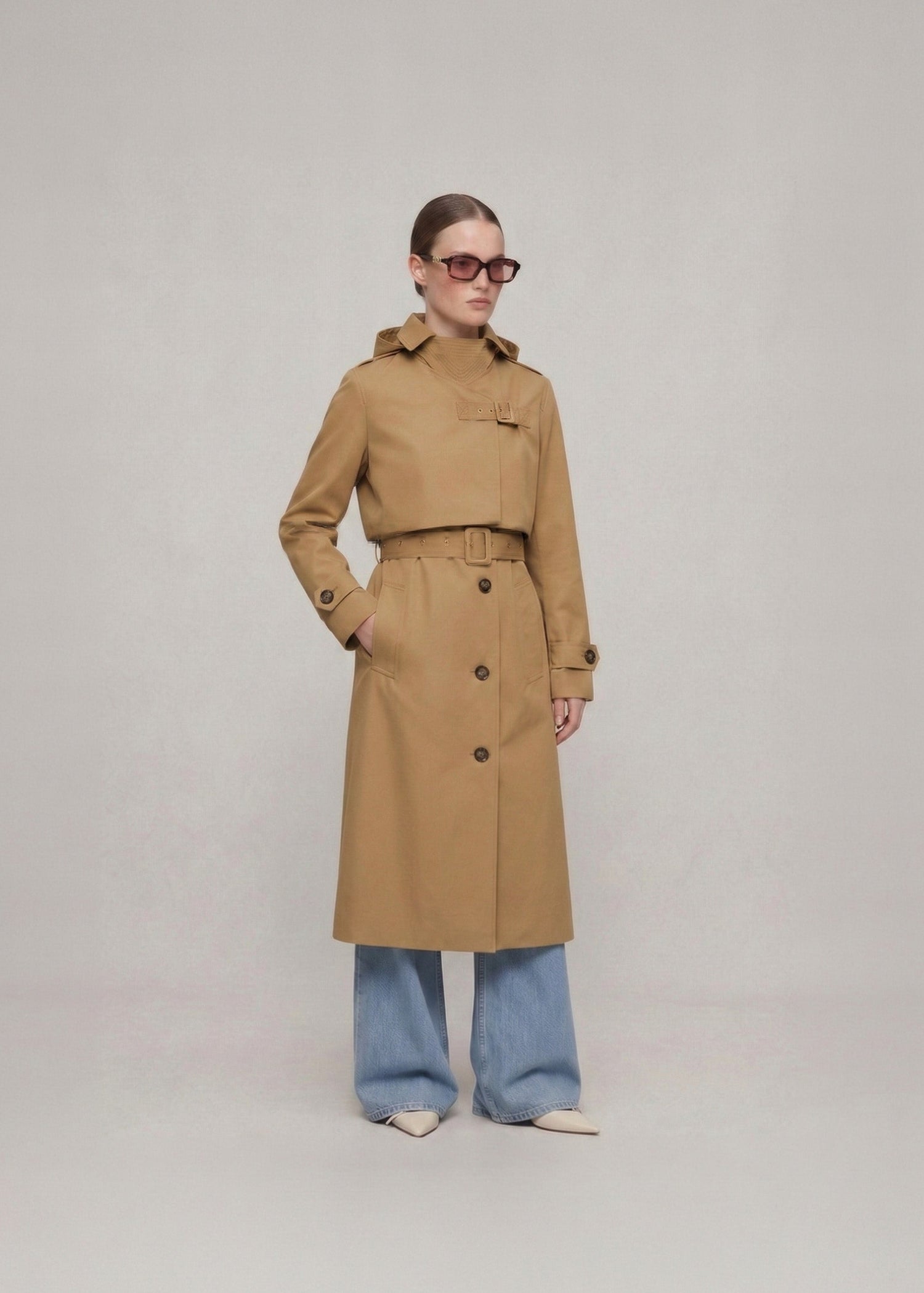 3-in-1 Trench Dress - Soft Brown