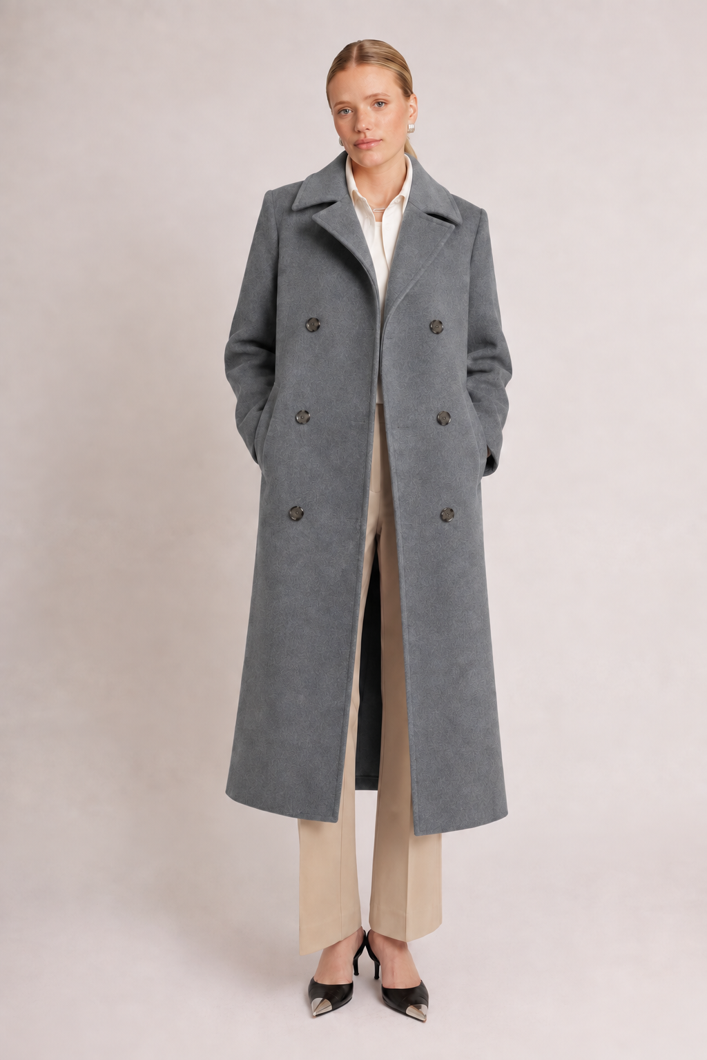 Waterproof 100% Wool Wrapcoat | Gray