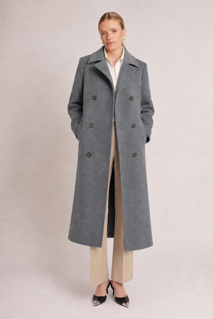 Waterproof 100% Wool Wrapcoat | Gray