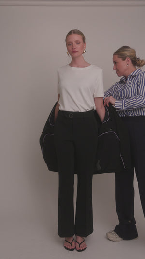 Wrinkle-Free Stretch Blazer | Mid-Blue